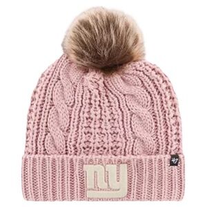 NWT ‘47 New York Giants Meeko Dusty Rose Knit Beanie with Pom Pom